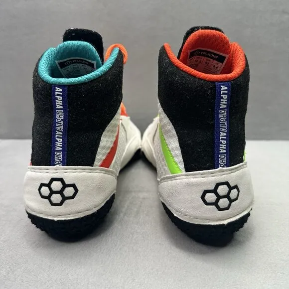 Mens Size 9 Rudis Alpha 2.0 Clash Mismatch Wrestling Shoes White/Black Mid Top