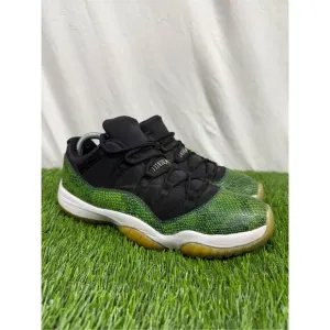 Men’s Size 9.5 Jordan 11 Retro Low Green Snake Skin 528895-033