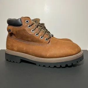 Mens SKECHERS Sergeants Verdict Brown Leather Waterproof Boots / Size 9.5