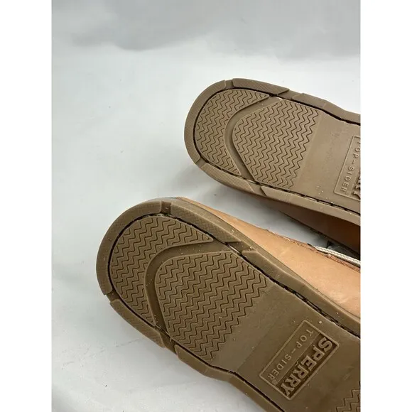 MEN'S SPERRY TOP SIDER 0777894 LEEWARD 2 EYE SAHARA TAN ORTHOLITE SHOES 11.5