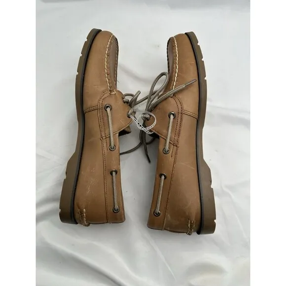 MEN'S SPERRY TOP SIDER 0777894 LEEWARD 2 EYE SAHARA TAN ORTHOLITE SHOES 11.5