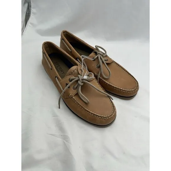 MEN'S SPERRY TOP SIDER 0777894 LEEWARD 2 EYE SAHARA TAN ORTHOLITE SHOES 11.5
