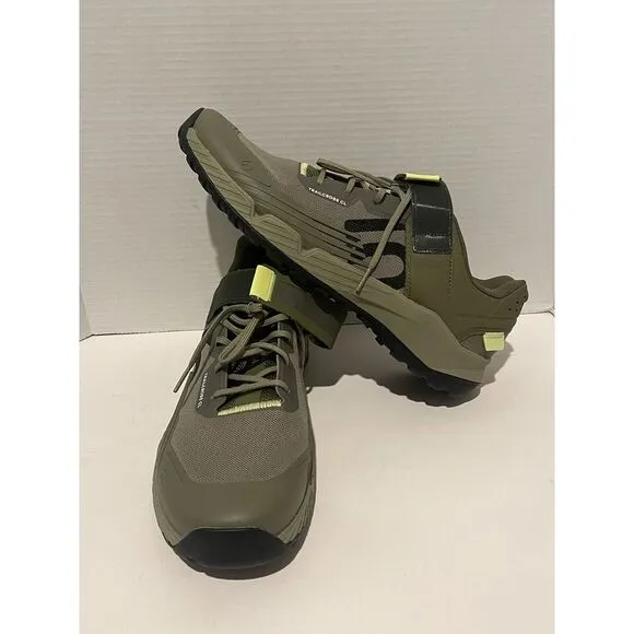 Men's Trailcross Mountain Clipless Shoes - Green/Carbon/Black HP9927 Size 12