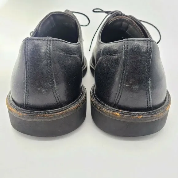 MEPHISTO Air-Relax Black Leather Cap Toe Shoes Shock Absorber Size Men's US 10.5