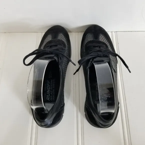 Mephisto Black Snake Print Leather Sneaker Shoes