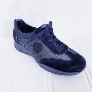 Mephisto Black Snake Print Leather Sneaker Shoes
