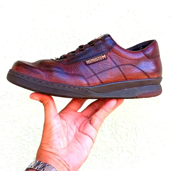 Mephisto (France) Men's Match Brown Leather Runoff Air Jet Shoes