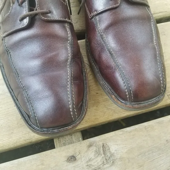 Mephisto Gaetan Brown Leather Bicycle Derby Oxford