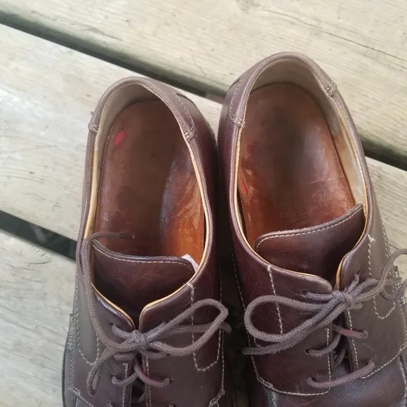 Mephisto Gaetan Brown Leather Bicycle Derby Oxford