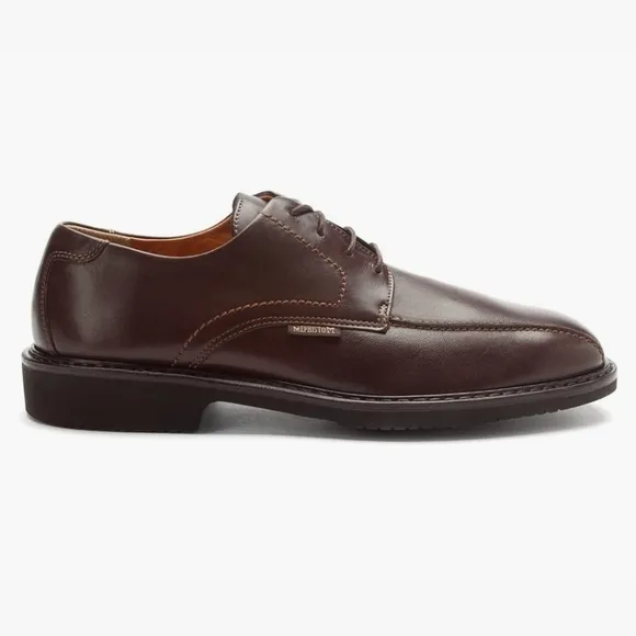 Mephisto Gaetan Brown Leather Bicycle Derby Oxford