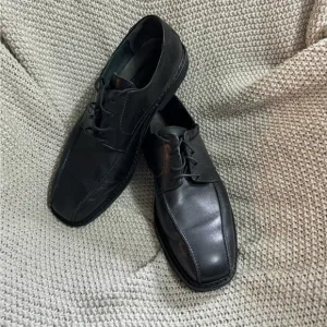 Mephisto Men Lace‎ Up Shoes Bike Toe Black Leather US 11