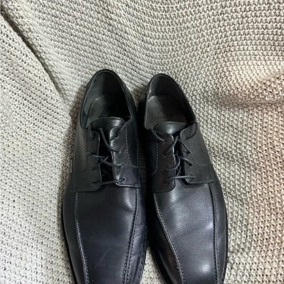 Mephisto Men Lace‎ Up Shoes Bike Toe Black Leather US 11
