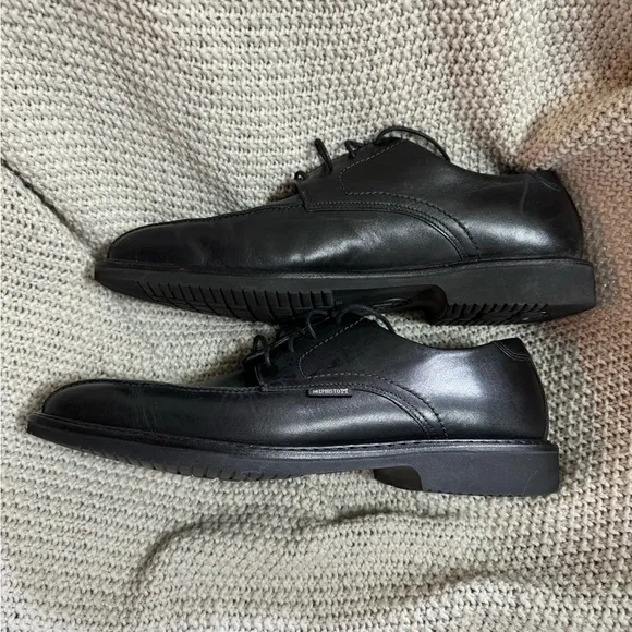 Mephisto Men Lace‎ Up Shoes Bike Toe Black Leather US 11