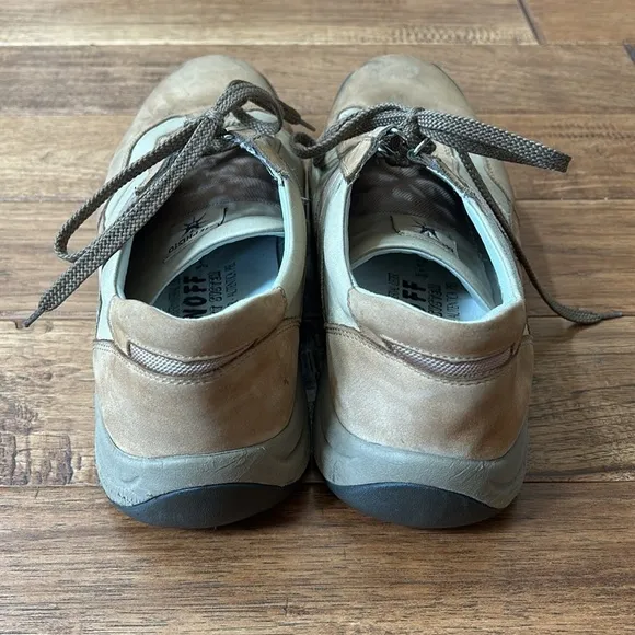 Mephisto Nubuck Leather Lace Up Sneakers Comfort Casual Shoes Tan Brown Size 9.5