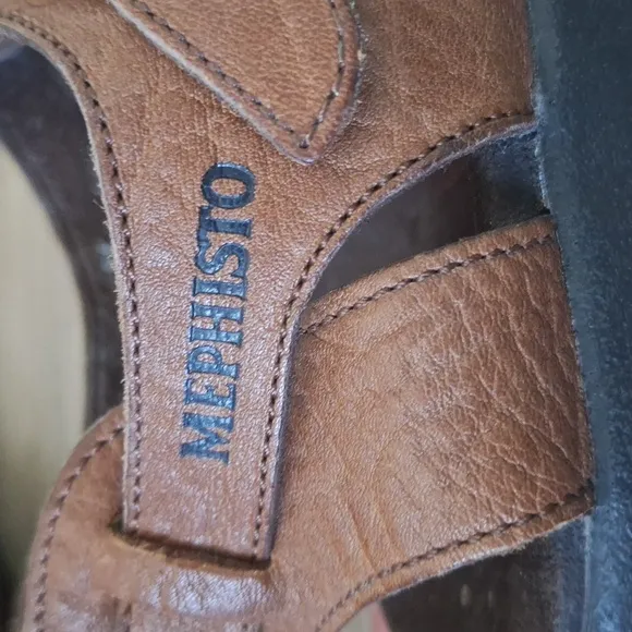 Mephisto SAM Woven Fisherman Gladiator Brown Leather Sandals 10 Comfort Shoes