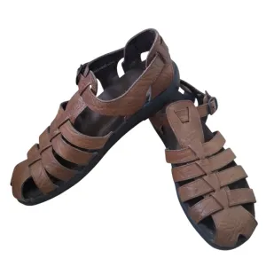 Mephisto SAM Woven Fisherman Gladiator Brown Leather Sandals 10 Comfort Shoes