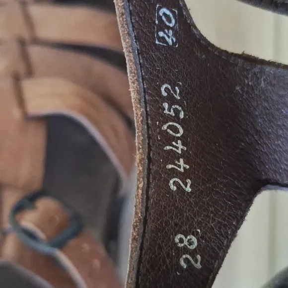 Mephisto SAM Woven Fisherman Gladiator Brown Leather Sandals 10 Comfort Shoes