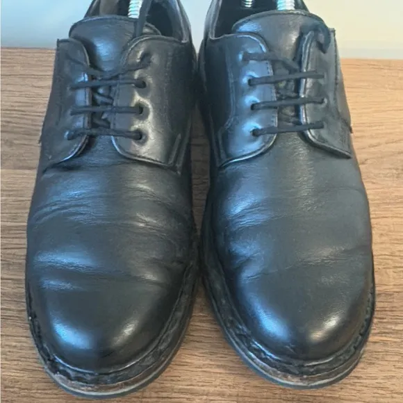 Mephisto Sherpa's Black Men's Sz 7.5 Lace-Up Oxfords Caoutchouc Shock Absorber