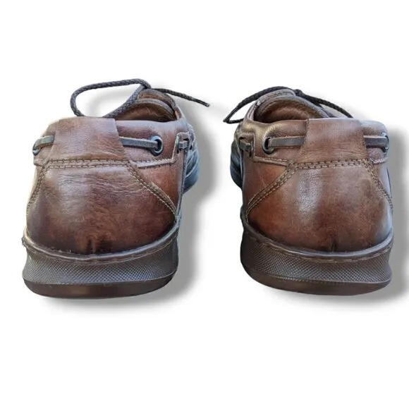 MEPHISTO Spinnaker Men's Dark Brown Leather Coat Shoes Size US 8