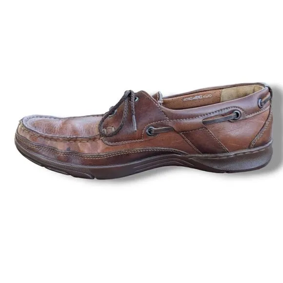 MEPHISTO Spinnaker Men's Dark Brown Leather Coat Shoes Size US 8