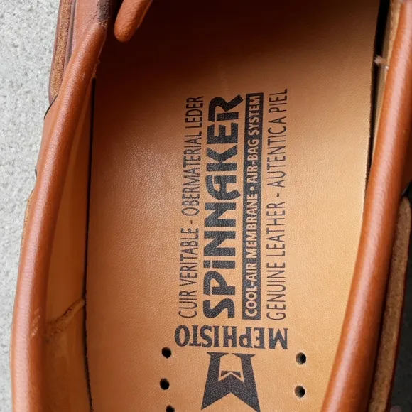 Mephisto Sz 12.5 Spinnaker Leather Airbag Cool Air Membrane Loafer Shoes
