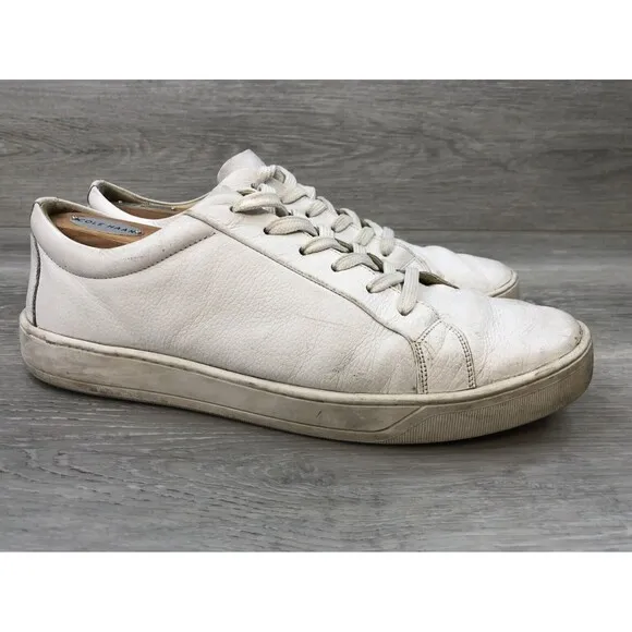 Mercanti Fiorentini MF 5901 Sneakers Men's US 10.5M White Leather Low Top Shoes