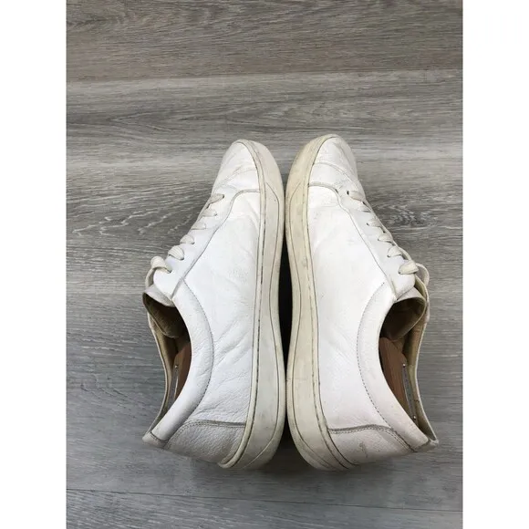 Mercanti Fiorentini MF 5901 Sneakers Men's US 10.5M White Leather Low Top Shoes