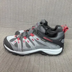 Merrell Alverstone 2 Mens Size 10.5 Gray/Red Waterproof Hiking Shoes