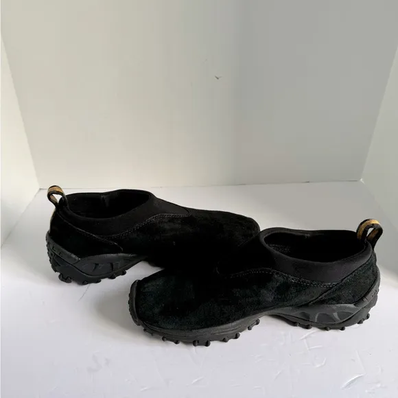 Merrell Black Suede Winter Moc slip ons 9