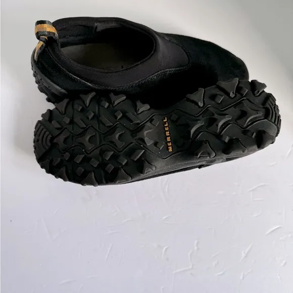 Merrell Black Suede Winter Moc slip ons 9