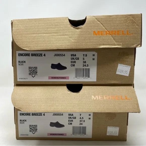 Merrell Encore Breeze 4 Slip on Black Casual Shoes - Womens