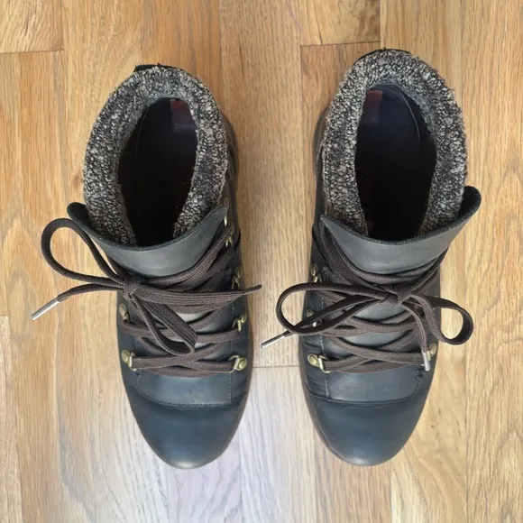 Merrell Eventyr Bluff Waterproof Hiking Black Brown Leather Boot Women 7