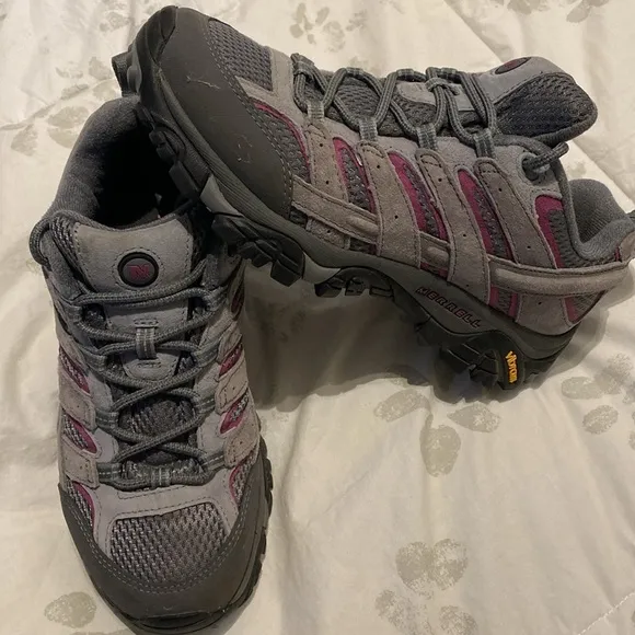 Merrell moab 2 waterproof shoes sneakers hiking vibram womens sz 11 Purple//Grey