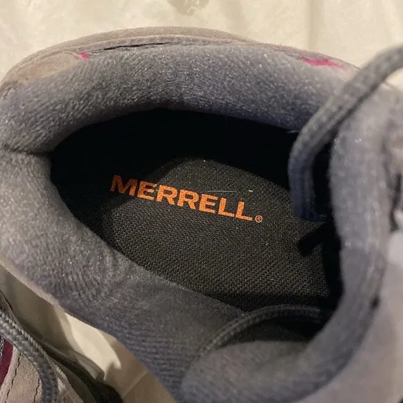 Merrell moab 2 waterproof shoes sneakers hiking vibram womens sz 11 Purple//Grey