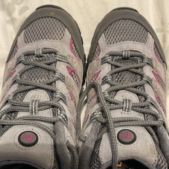 Merrell moab 2 waterproof shoes sneakers hiking vibram womens sz 11 Purple//Grey