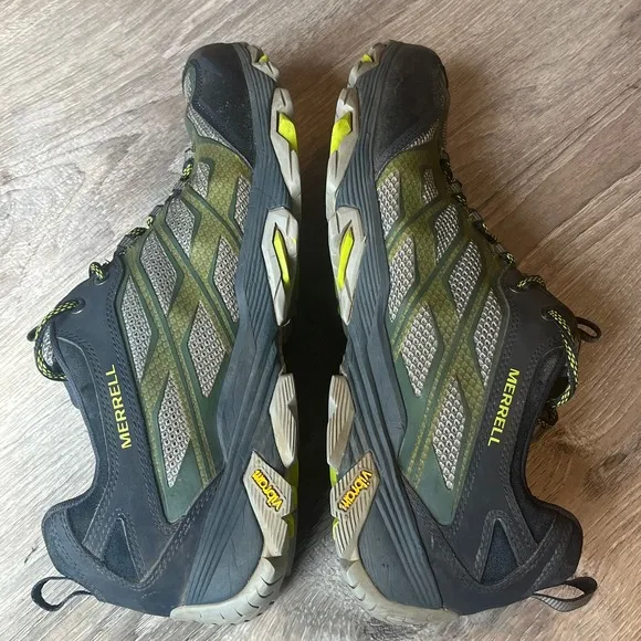 Merrell Moab FST Hiking Shoes Olive Green Mens 13 UK 12.5 EU 48