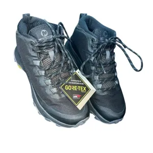 Merrell Moab Speed Mid GORE-TEX Womens Size 6 Boots Black Waterproof GTX‎ Shoes