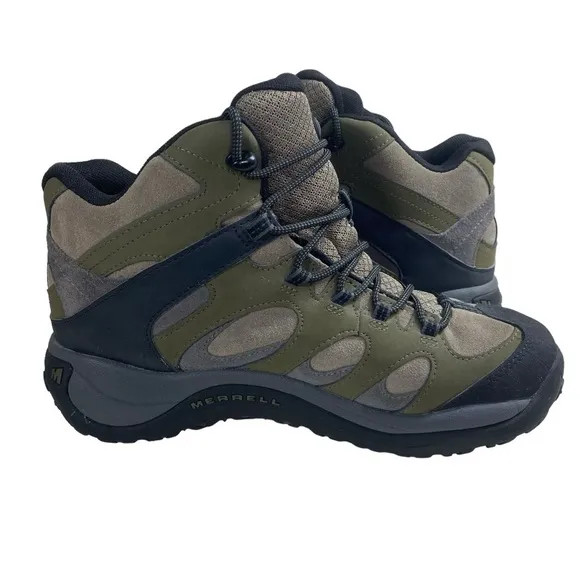 Merrell Reflex 3 Mid Select Dry J77274 Tan Moss Suede Trail Hiking Shoes Size 10