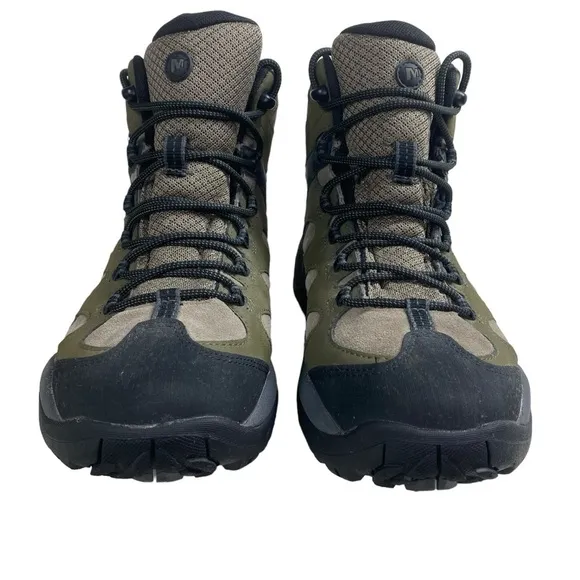 Merrell Reflex 3 Mid Select Dry J77274 Tan Moss Suede Trail Hiking Shoes Size 10