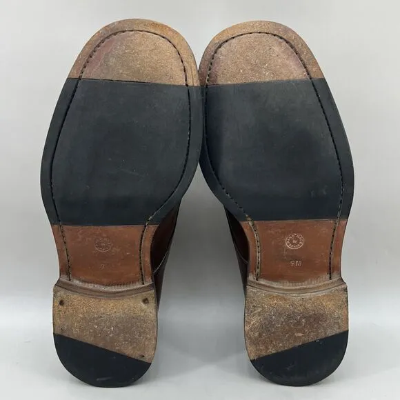 Mezlan Haro Woven Leather Shoes Men Size 9 M Brown Blucher Low Top Dress Oxford