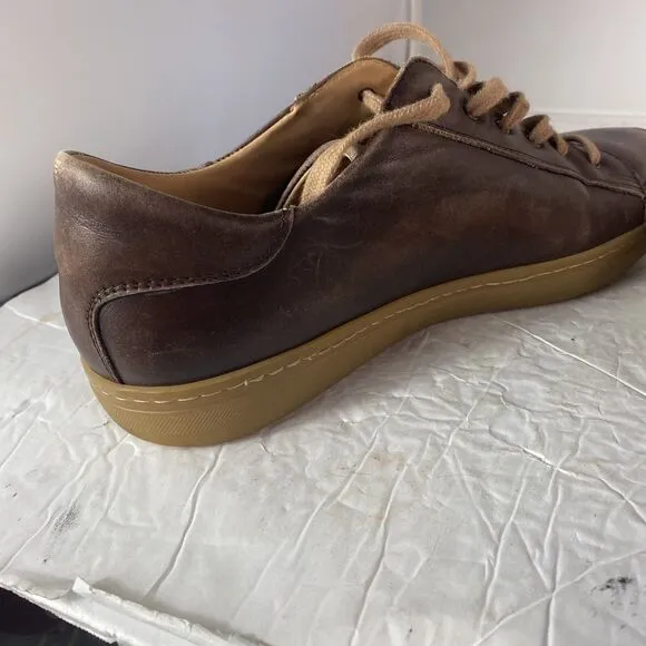 Mezlan Spain Men's Masi Sneaker Brown Leather Lace Up Low Top Shoes Size 8 1/2