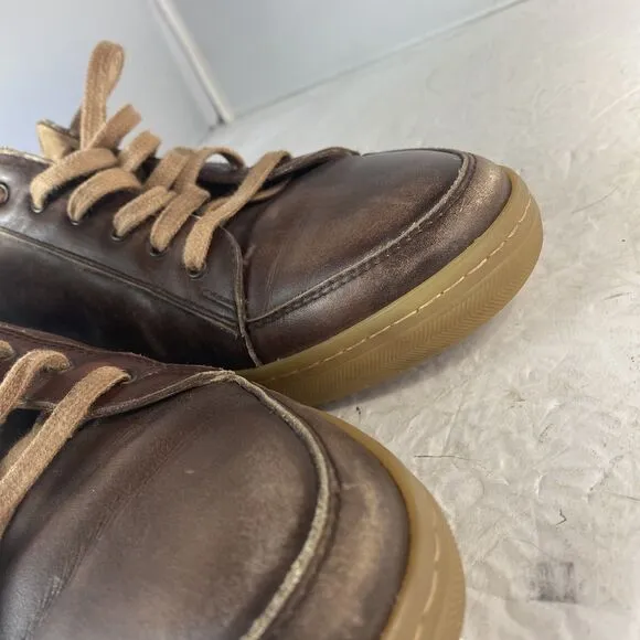 Mezlan Spain Men's Masi Sneaker Brown Leather Lace Up Low Top Shoes Size 8 1/2