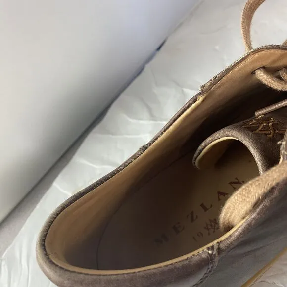 Mezlan Spain Men's Masi Sneaker Brown Leather Lace Up Low Top Shoes Size 8 1/2