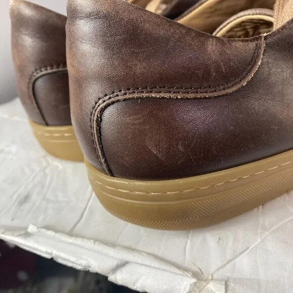 Mezlan Spain Men's Masi Sneaker Brown Leather Lace Up Low Top Shoes Size 8 1/2