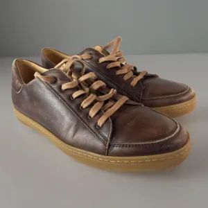 Mezlan Spain Men's Masi Sneaker Brown Leather Lace Up Low Top Shoes Size 8 1/2