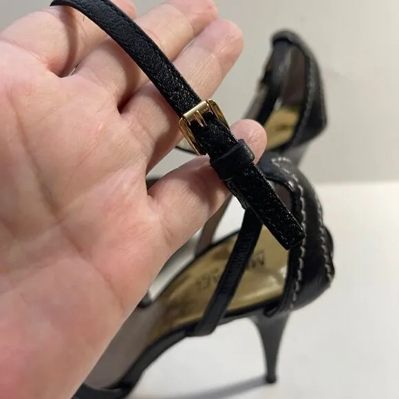 Michael Kors Leather high heel shoes women size 10 dance shoes