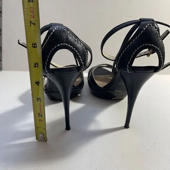 Michael Kors Leather high heel shoes women size 10 dance shoes