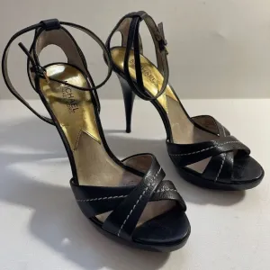 Michael Kors Leather high heel shoes women size 10 dance shoes