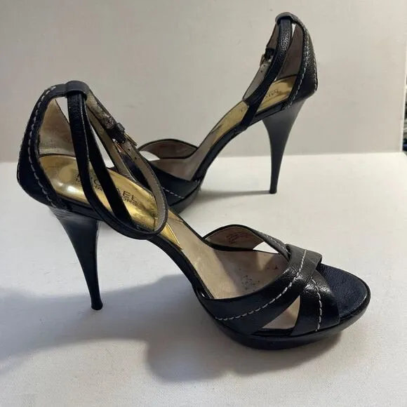 Michael Kors Leather high heel shoes women size 10 dance shoes