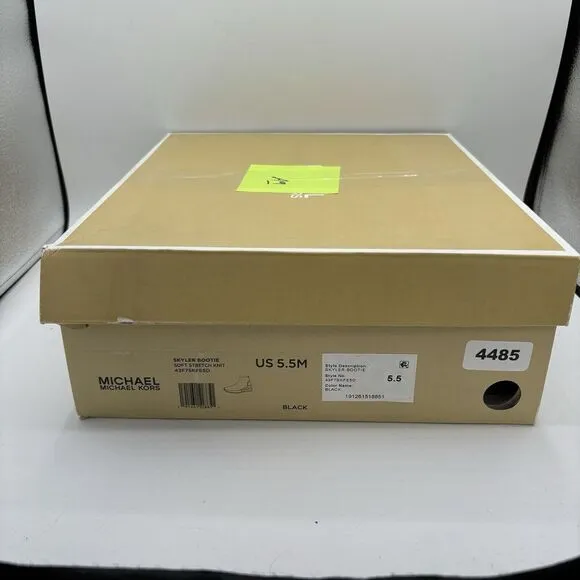 MICHAEL KORS SKYLER BOOTIE Women's 5.5 stretch shoes Sneaker Black New